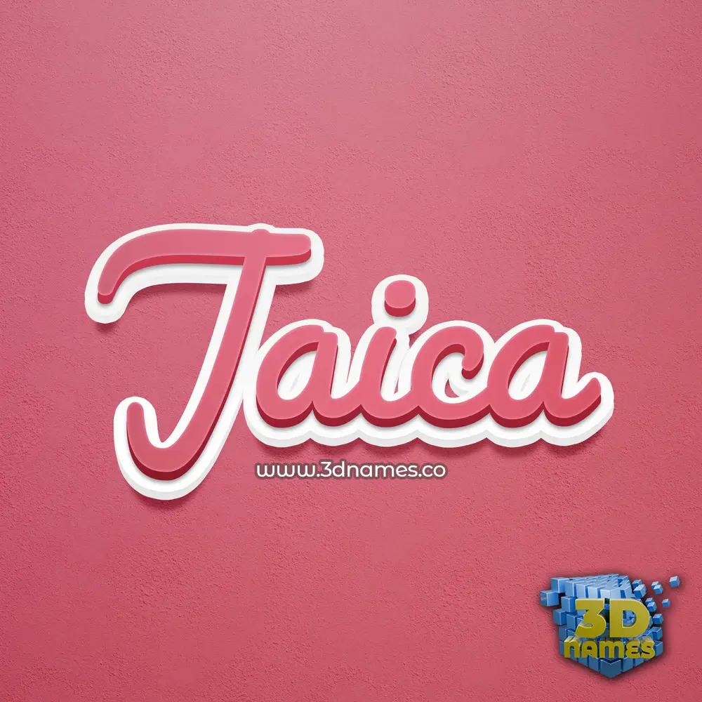 jaica in Red Scribble style - 3D name wallpaper