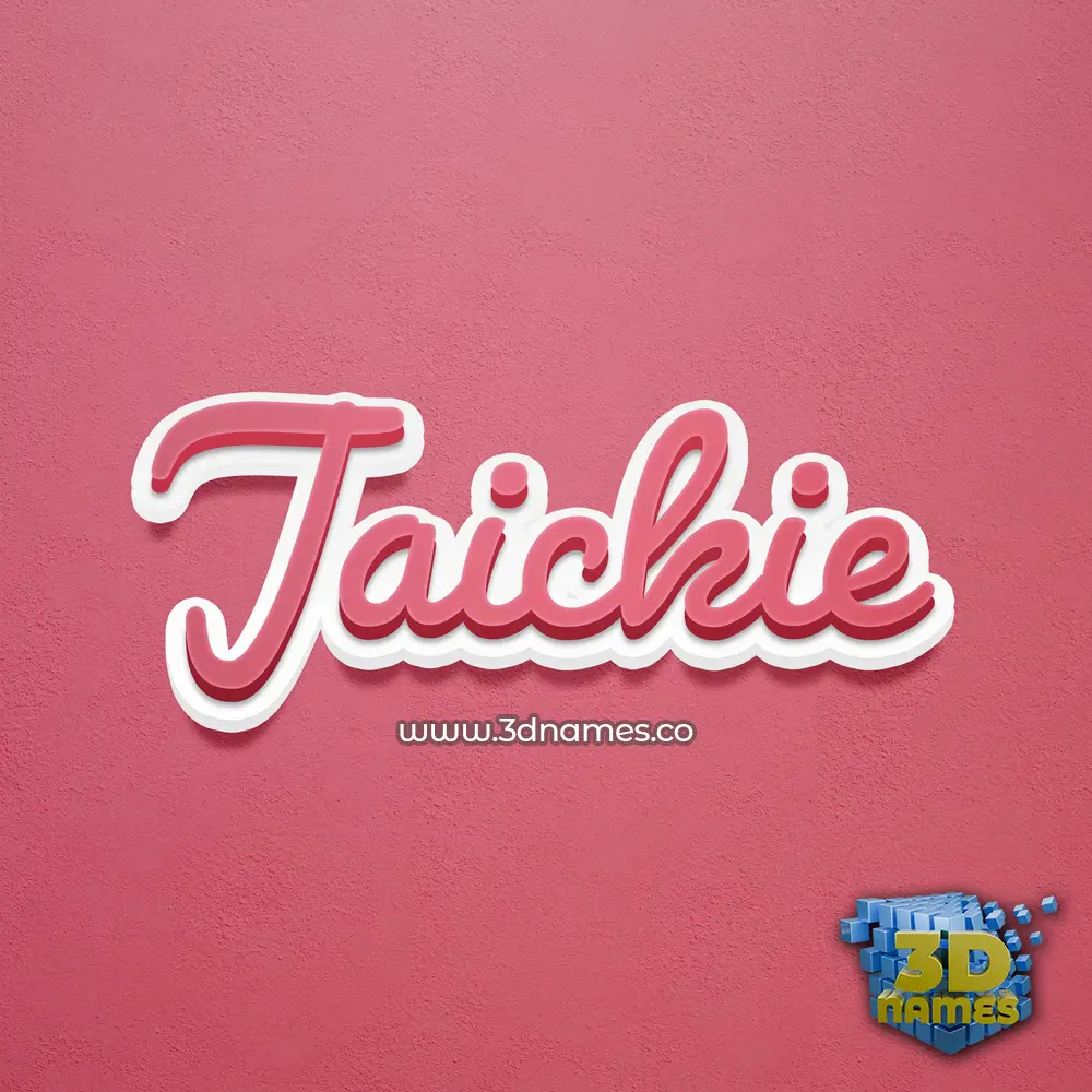 jaickie in Red Scribble style - 3D name wallpaper