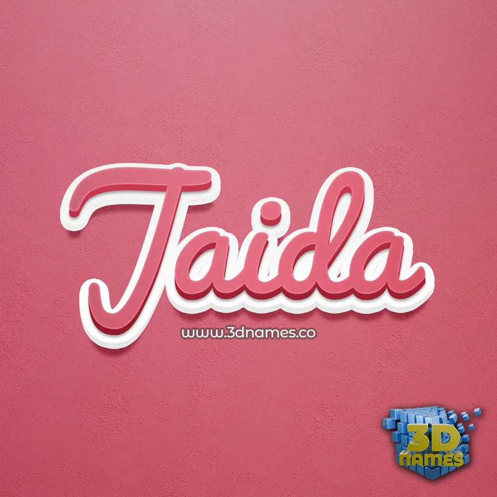 jaida in Red Scribble style - 3D name wallpaper