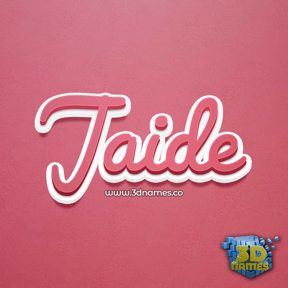 jaide in Red Scribble style - 3D name wallpaper