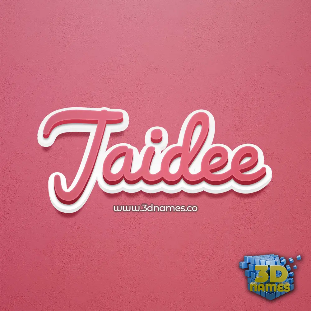 jaidee in Red Scribble style - 3D name wallpaper