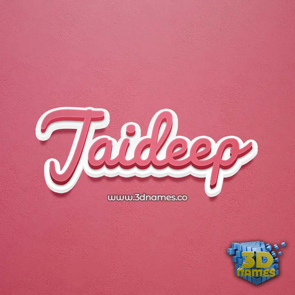 jaideep in Red Scribble style - 3D name wallpaper