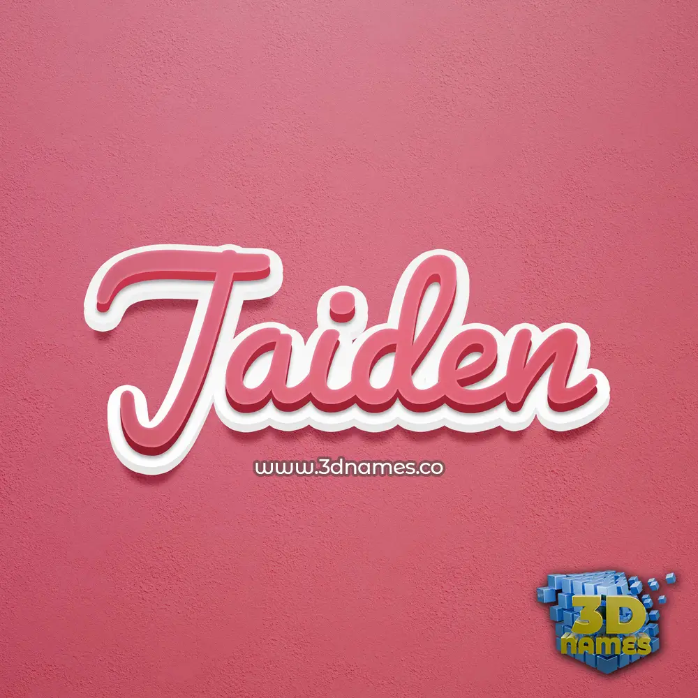 jaiden in Red Scribble style - 3D name wallpaper