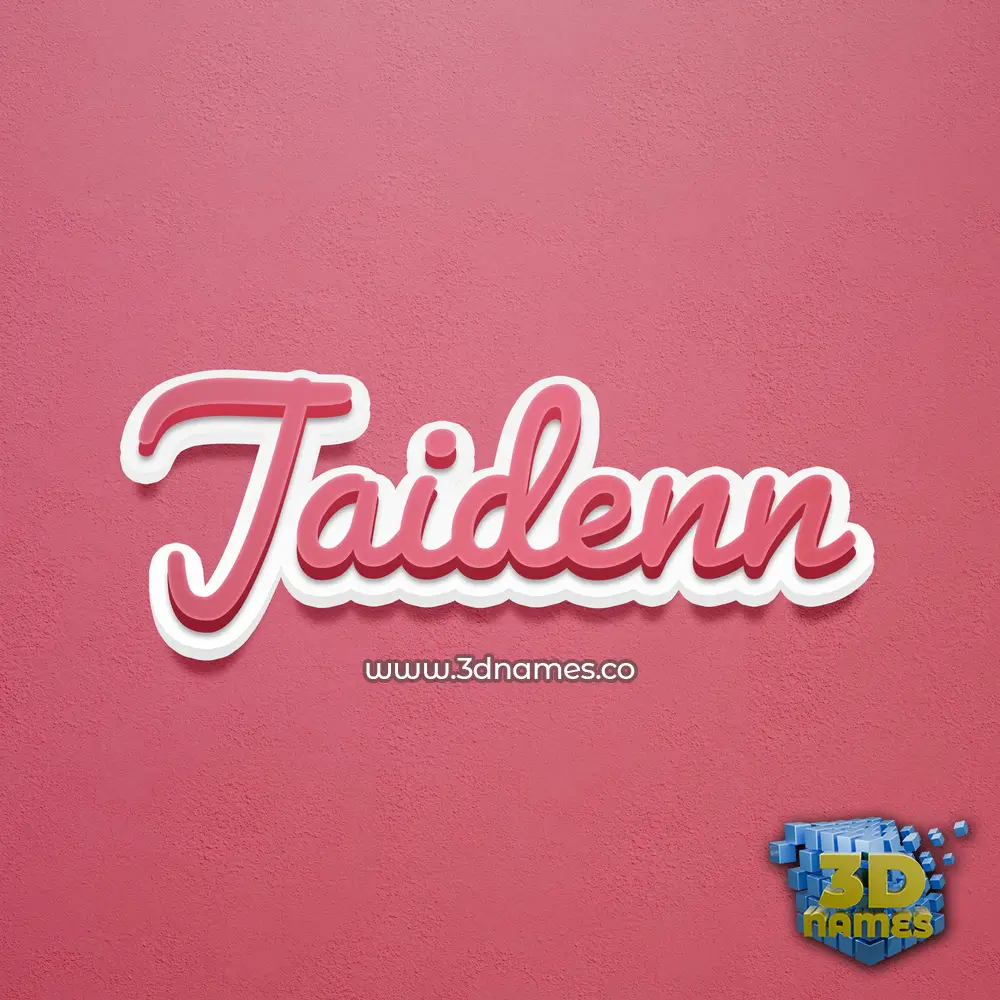 jaidenn in Red Scribble style - 3D name wallpaper
