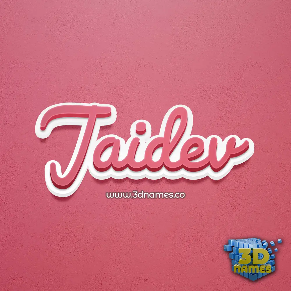 jaidev in Red Scribble style - 3D name wallpaper