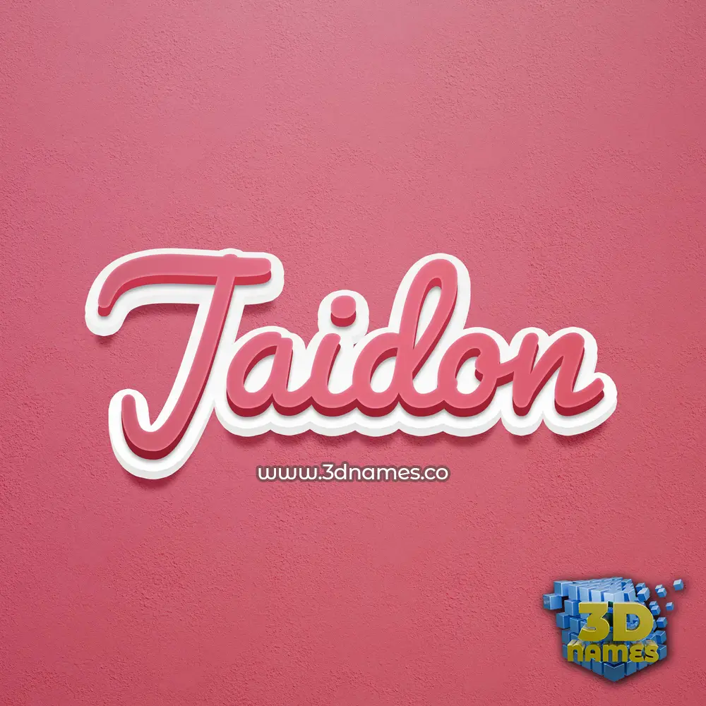 jaidon in Red Scribble style - 3D name wallpaper