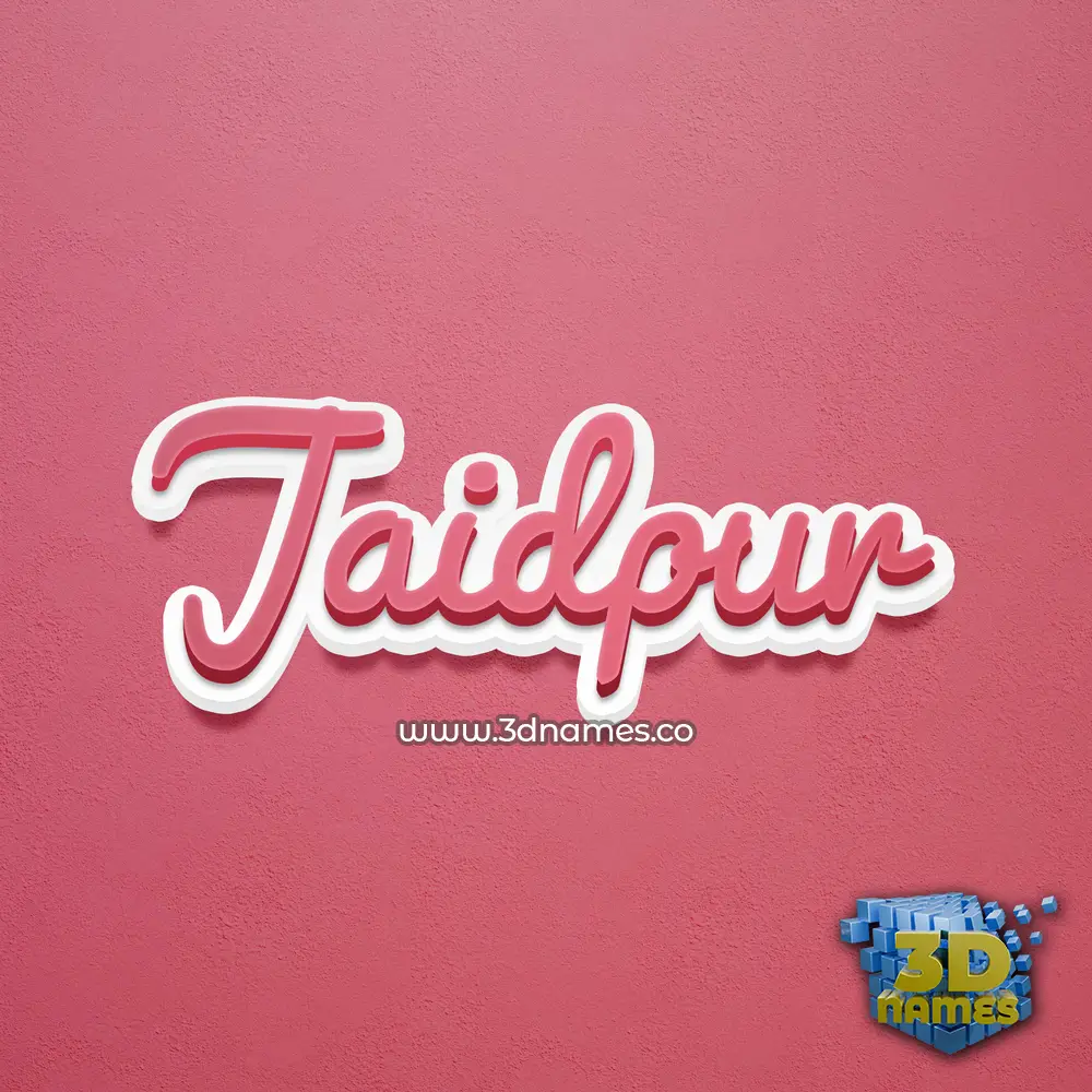 jaidpur in Red Scribble style - 3D name wallpaper