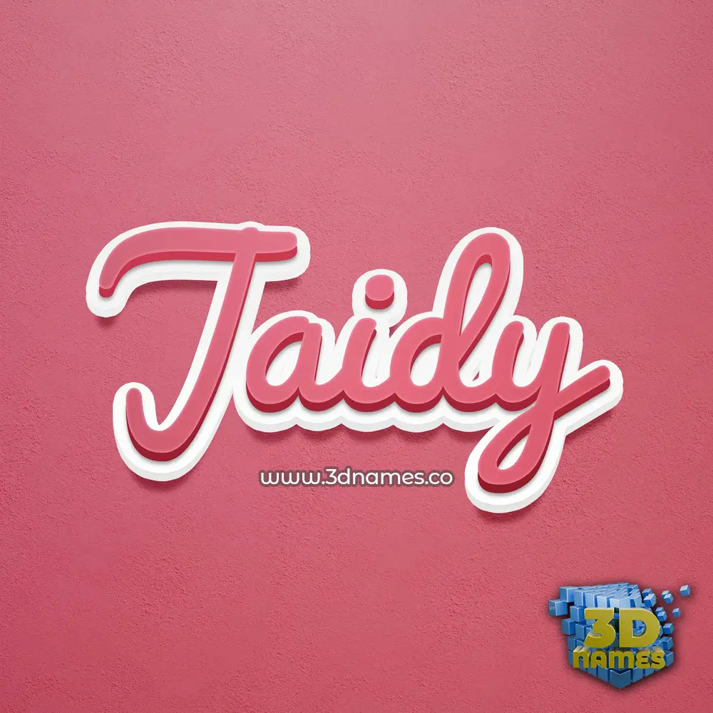 jaidy in Red Scribble style - 3D name wallpaper