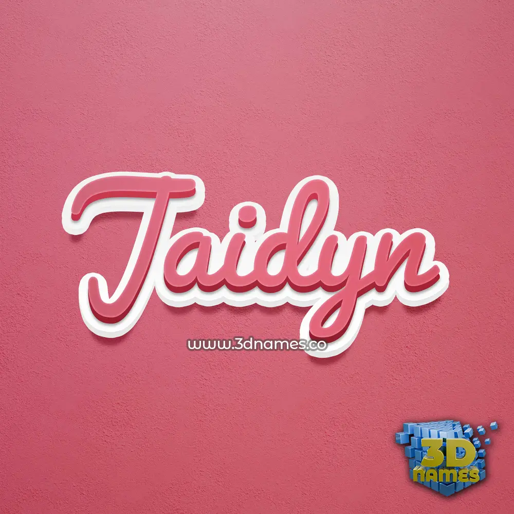 jaidyn in Red Scribble style - 3D name wallpaper