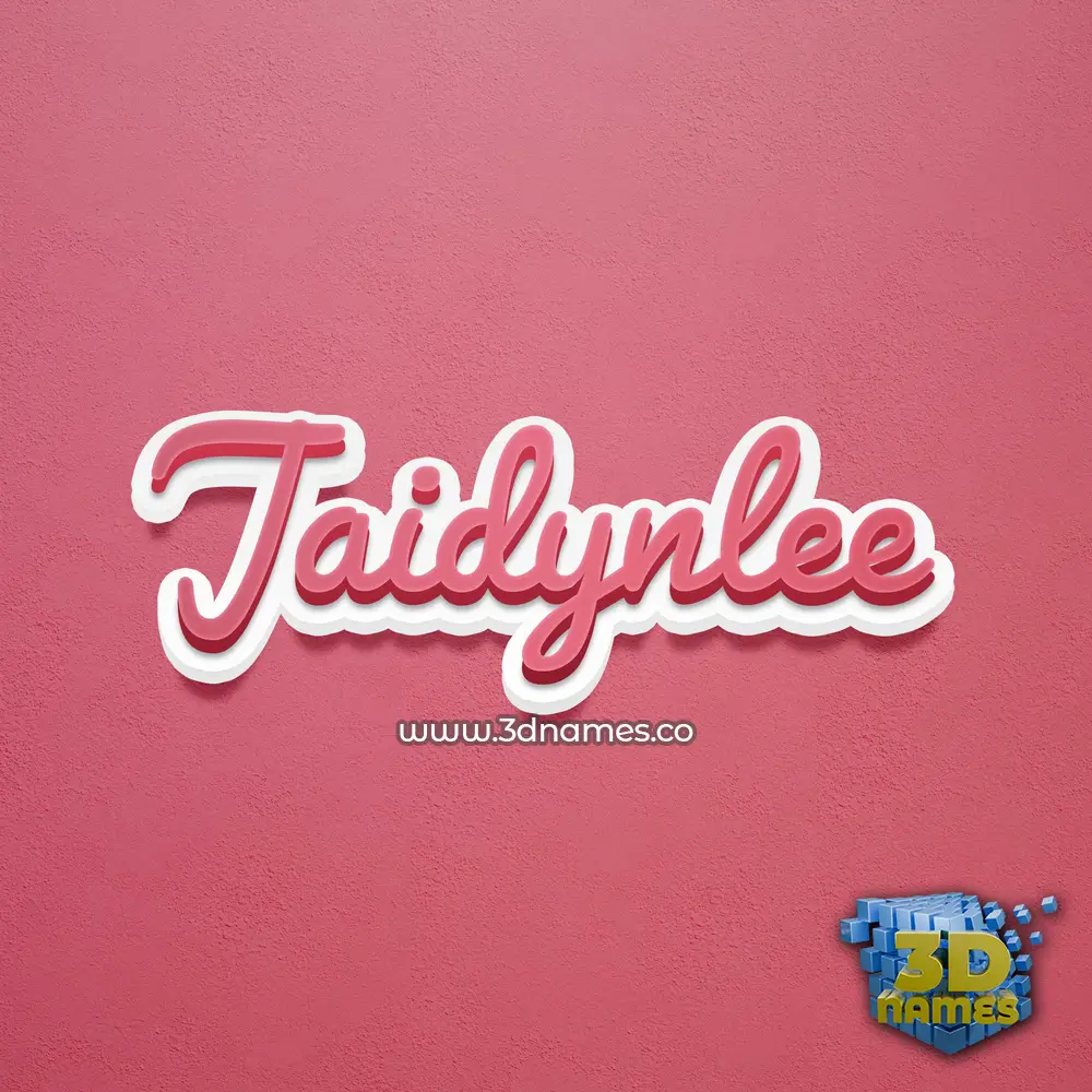 jaidynlee in Red Scribble style - 3D name wallpaper