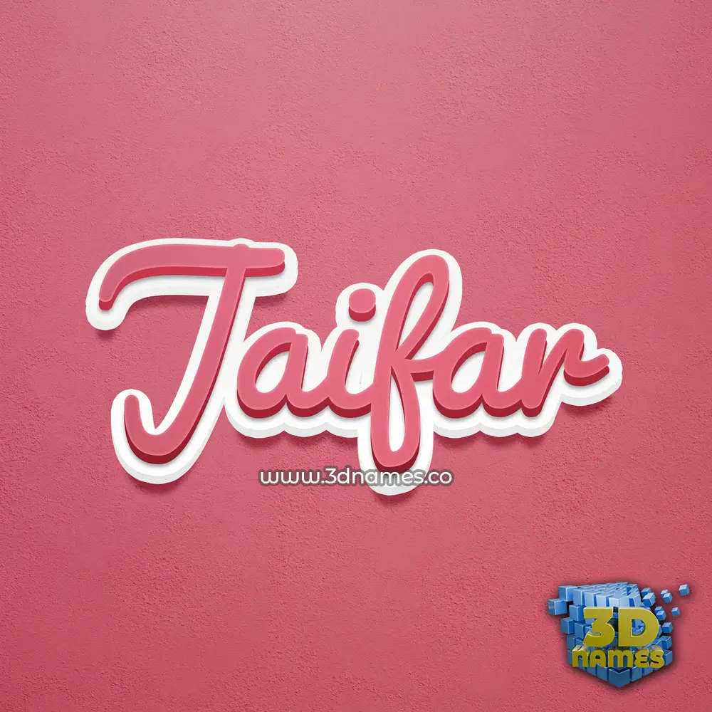 jaifar in Red Scribble style - 3D name wallpaper