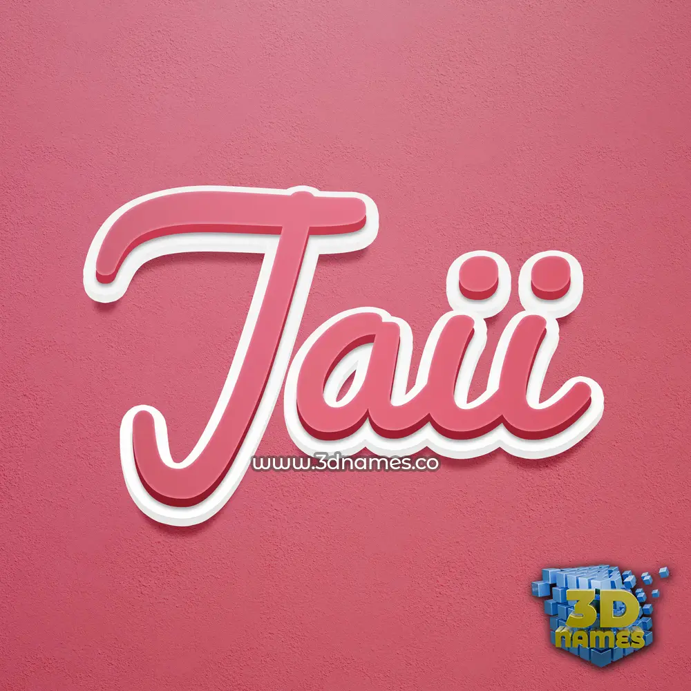 jaii in Red Scribble style - 3D name wallpaper
