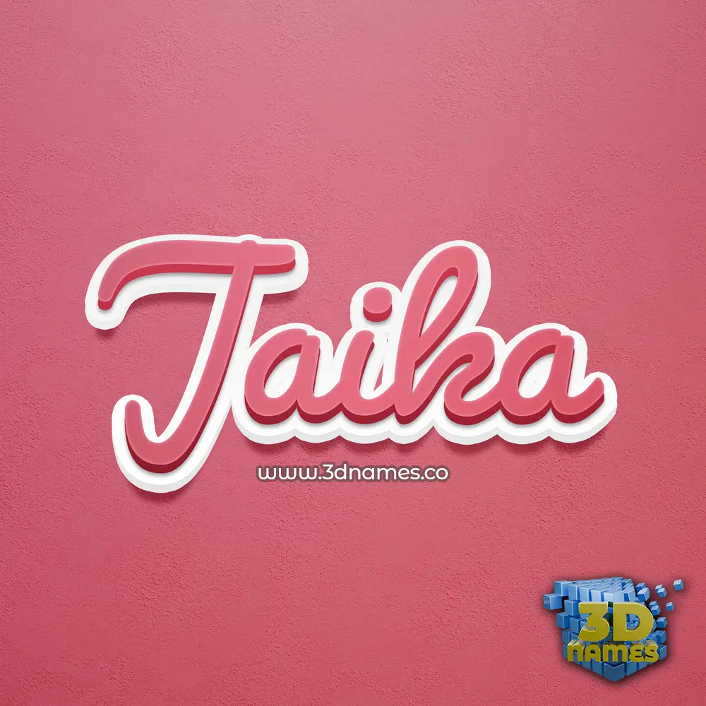 jaika in Red Scribble style - 3D name wallpaper