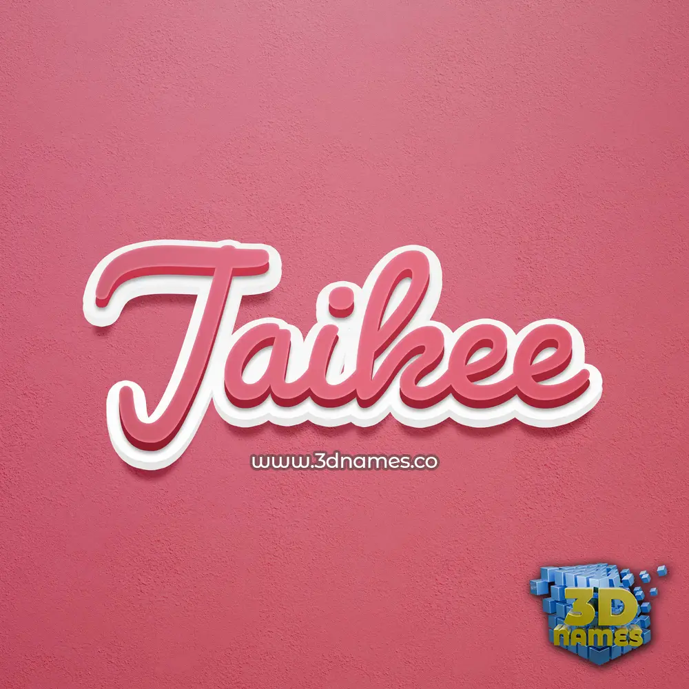 jaikee in Red Scribble style - 3D name wallpaper
