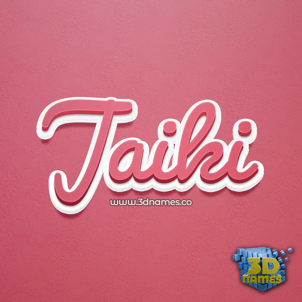 jaiki in Red Scribble style - 3D name wallpaper