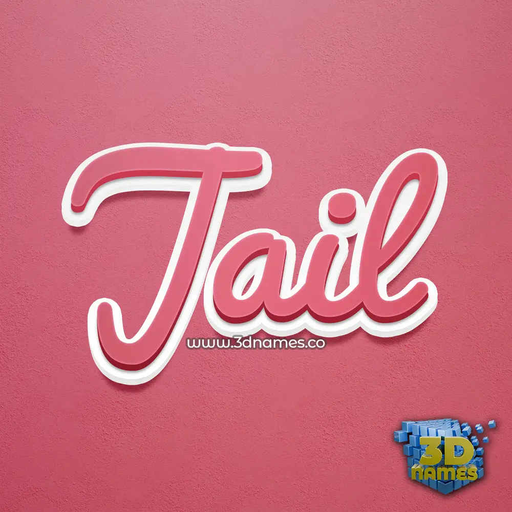 jail in Red Scribble style - 3D name wallpaper