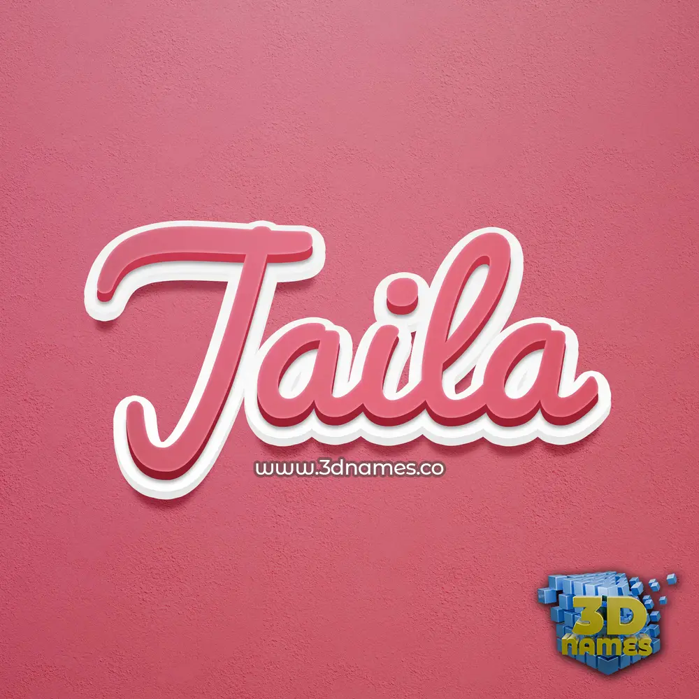 jaila in Red Scribble style - 3D name wallpaper