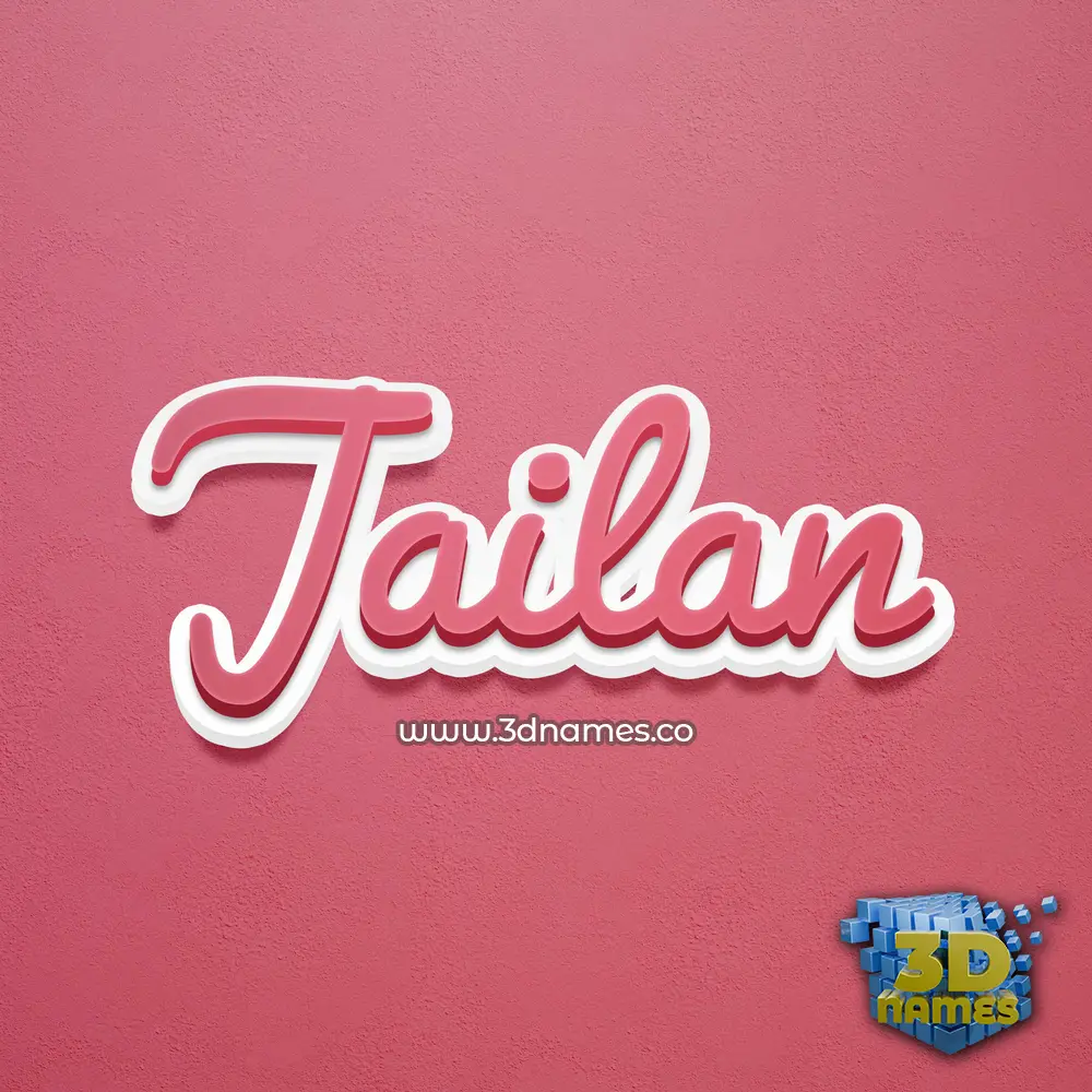 jailan in Red Scribble style - 3D name wallpaper
