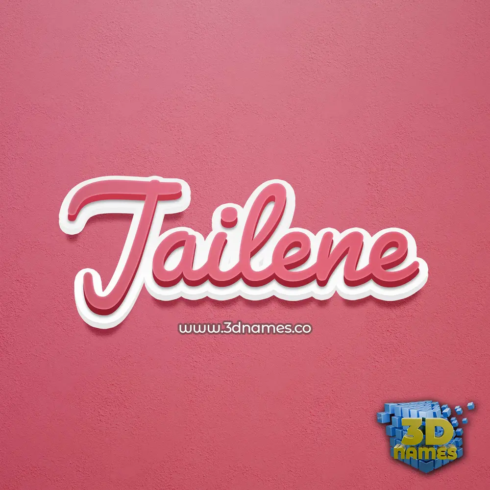 jailene in Red Scribble style - 3D name wallpaper