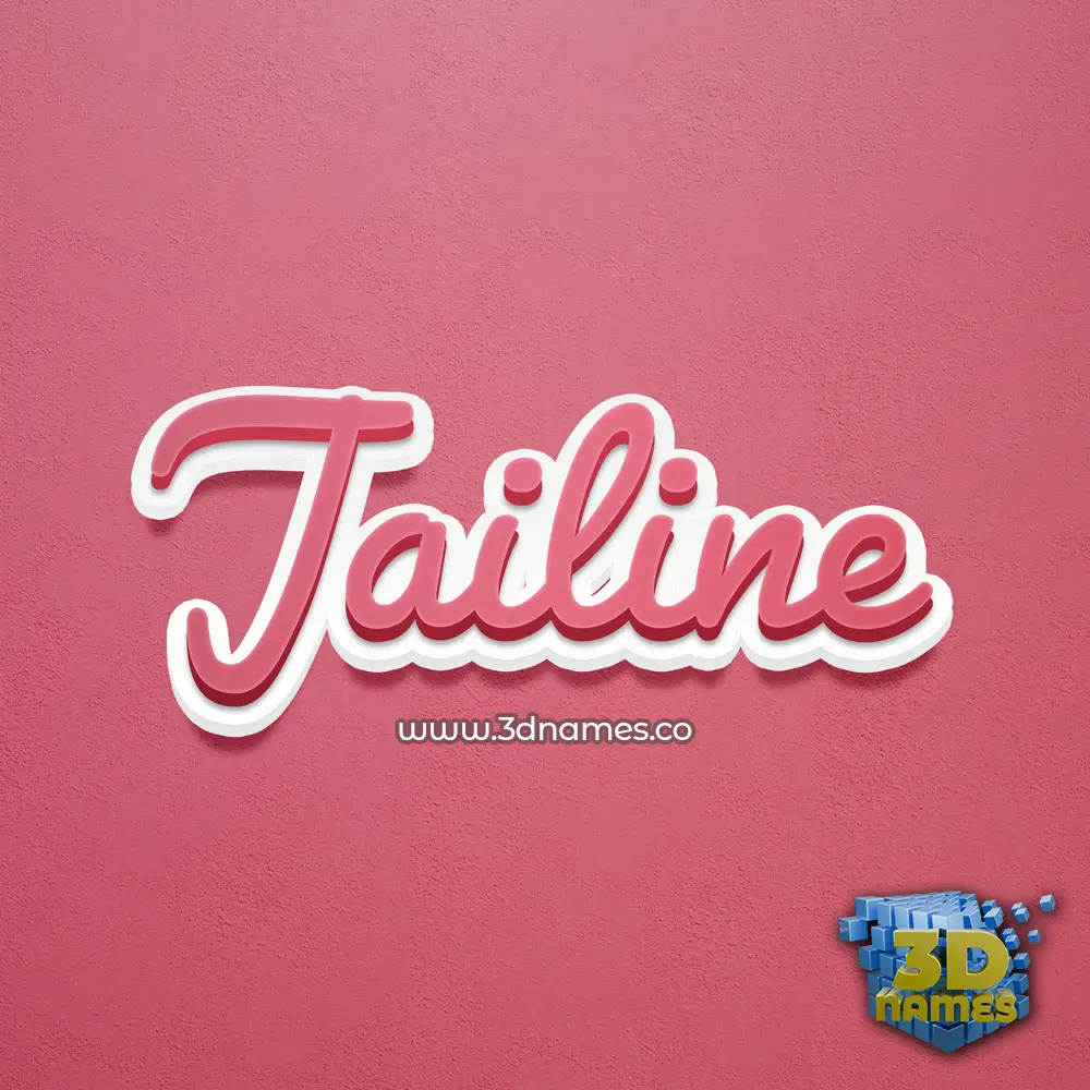 jailine in Red Scribble style - 3D name wallpaper
