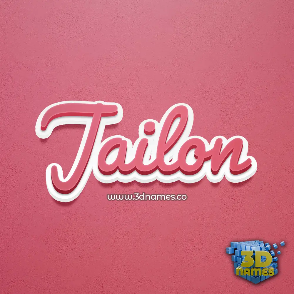 jailon in Red Scribble style - 3D name wallpaper