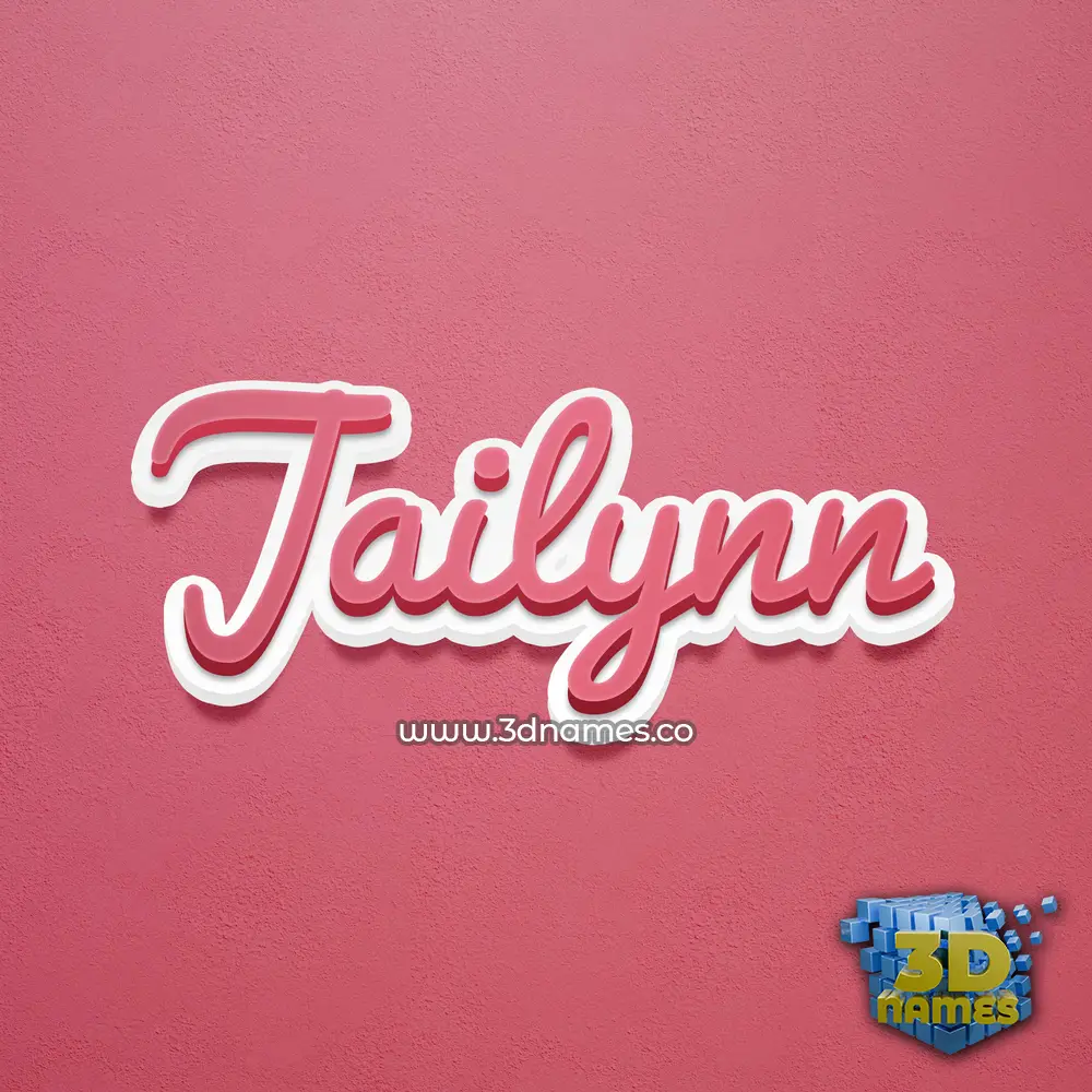 jailynn in Red Scribble style - 3D name wallpaper