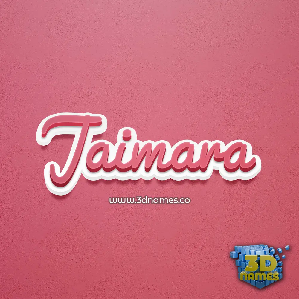 jaimara in Red Scribble style - 3D name wallpaper