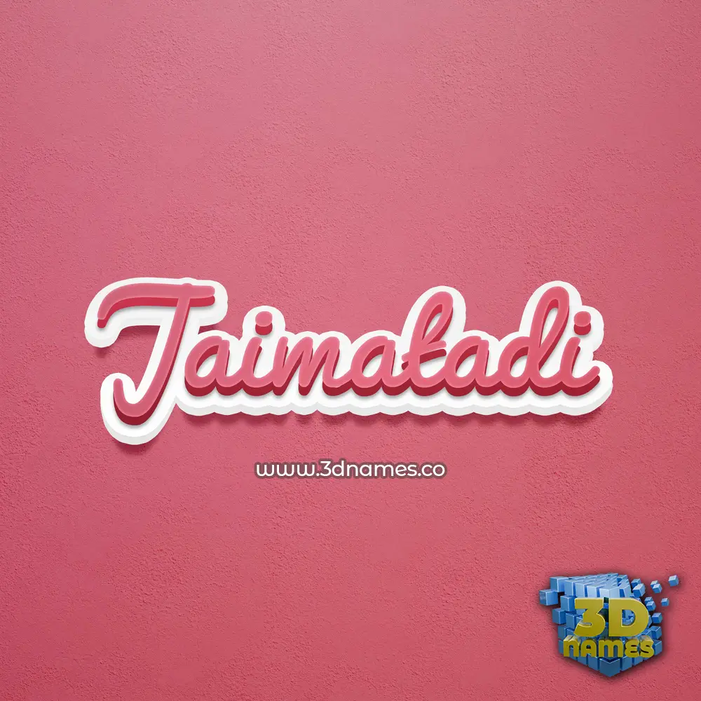 jaimatadi in Red Scribble style - 3D name wallpaper