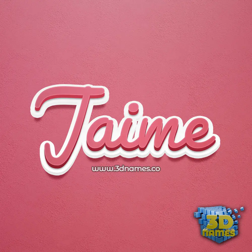 jaime in Red Scribble style - 3D name wallpaper