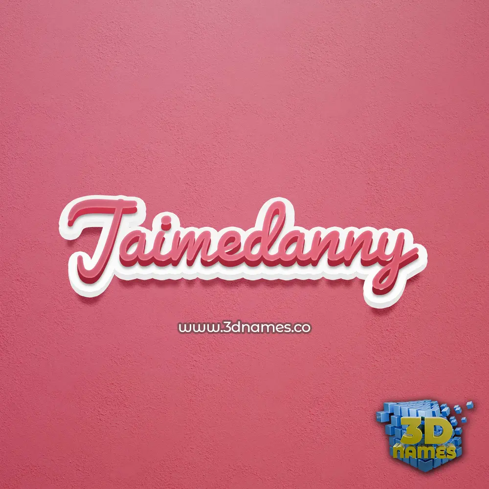 jaimedanny in Red Scribble style - 3D name wallpaper