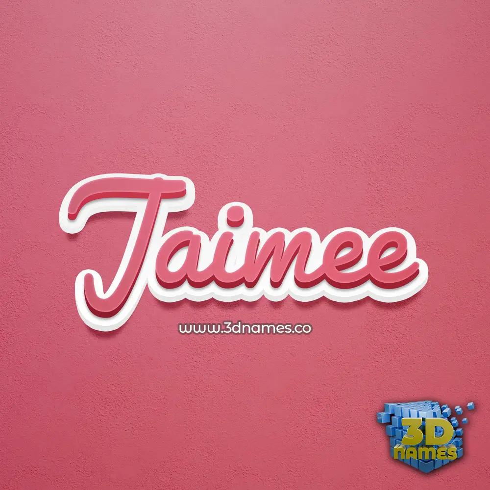 jaimee in Red Scribble style - 3D name wallpaper