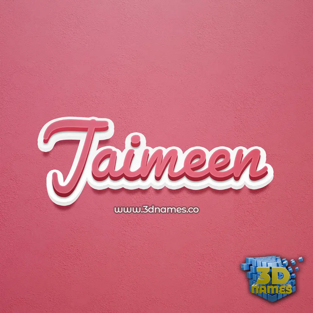 jaimeen in Red Scribble style - 3D name wallpaper
