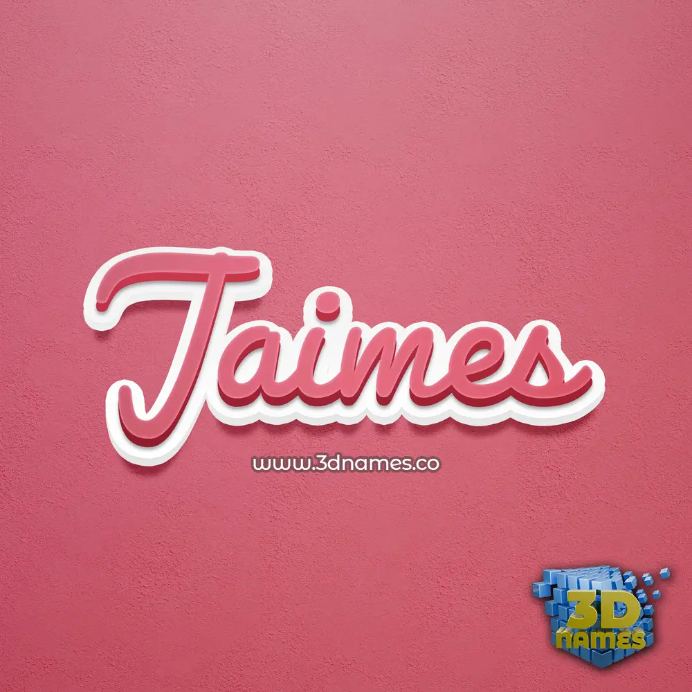 jaimes in Red Scribble style - 3D name wallpaper