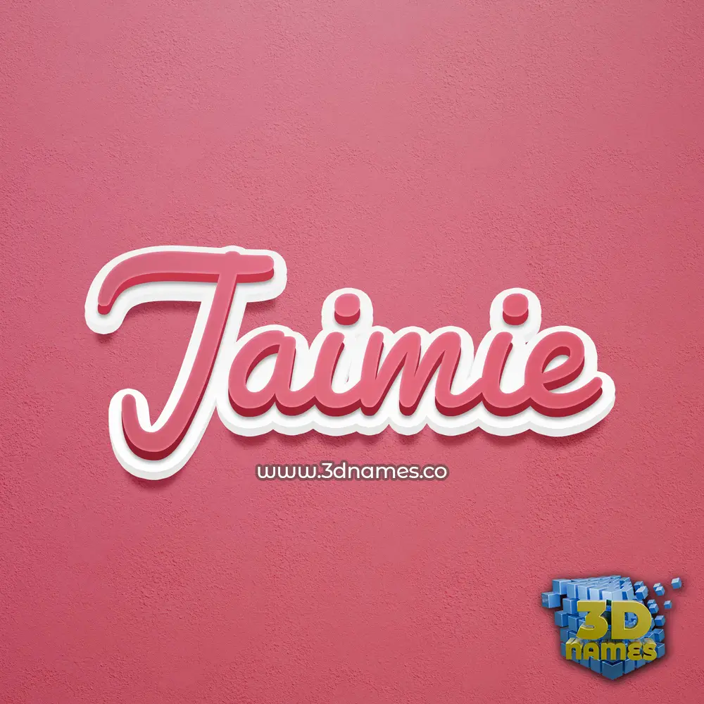 jaimie in Red Scribble style - 3D name wallpaper