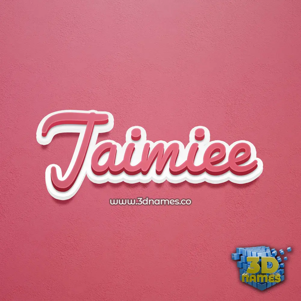jaimiee in Red Scribble style - 3D name wallpaper