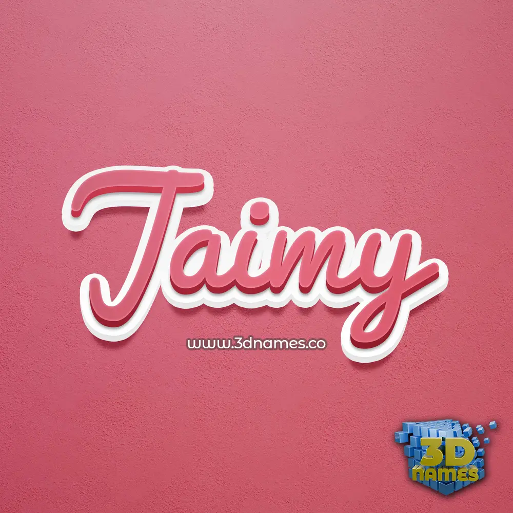 jaimy in Red Scribble style - 3D name wallpaper