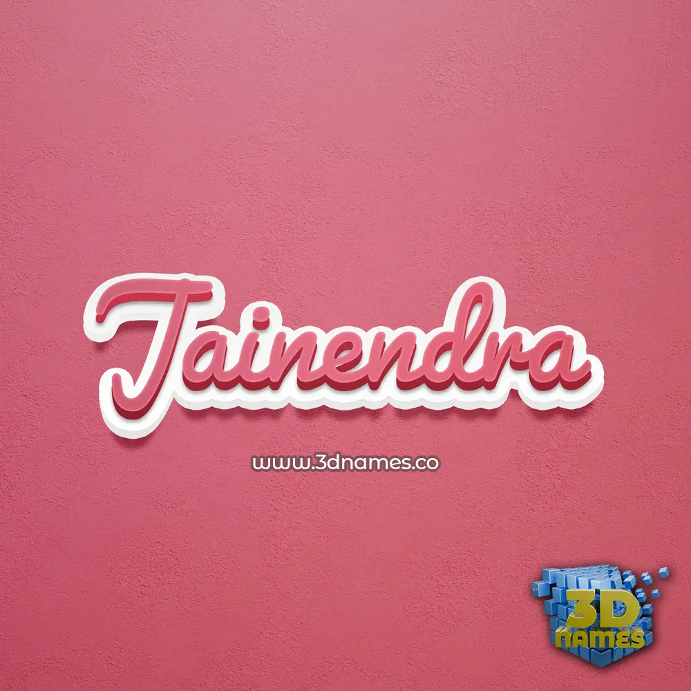 jainendra in Red Scribble style - 3D name wallpaper