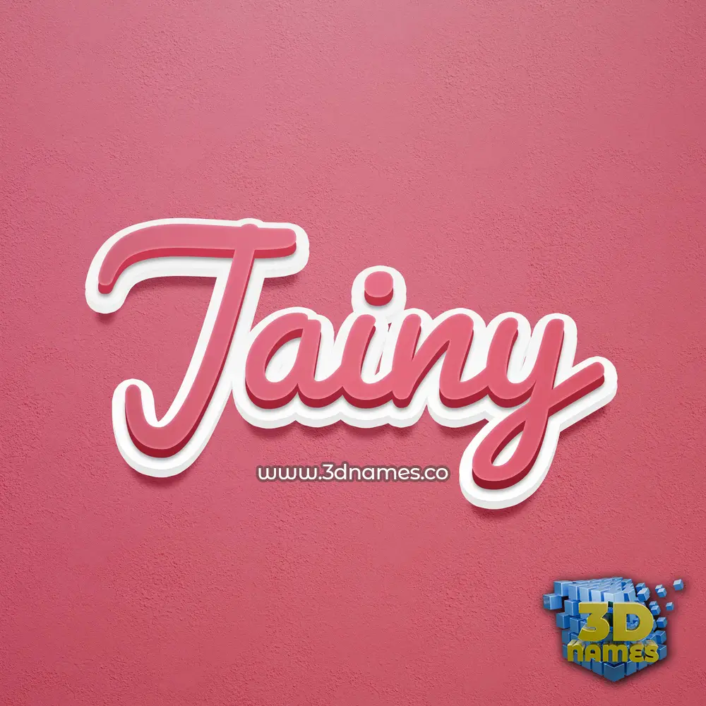 jainy in Red Scribble style - 3D name wallpaper