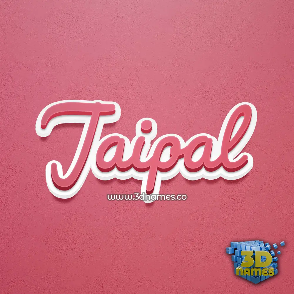 jaipal in Red Scribble style - 3D name wallpaper