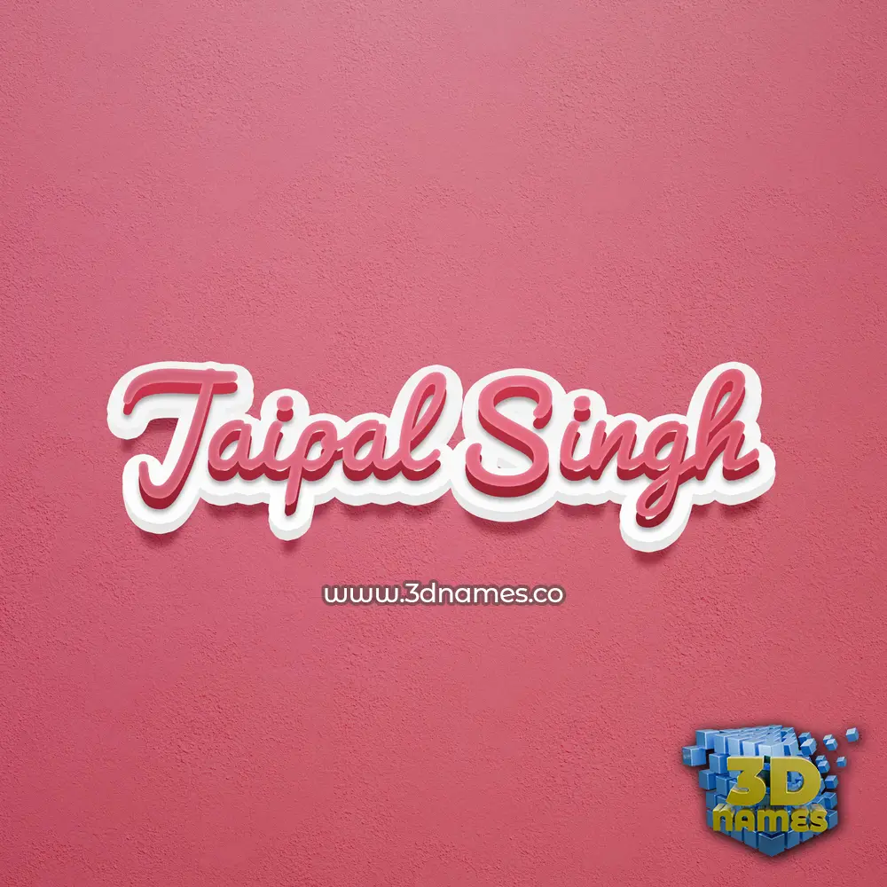 jaipal singh in Red Scribble style - 3D name wallpaper