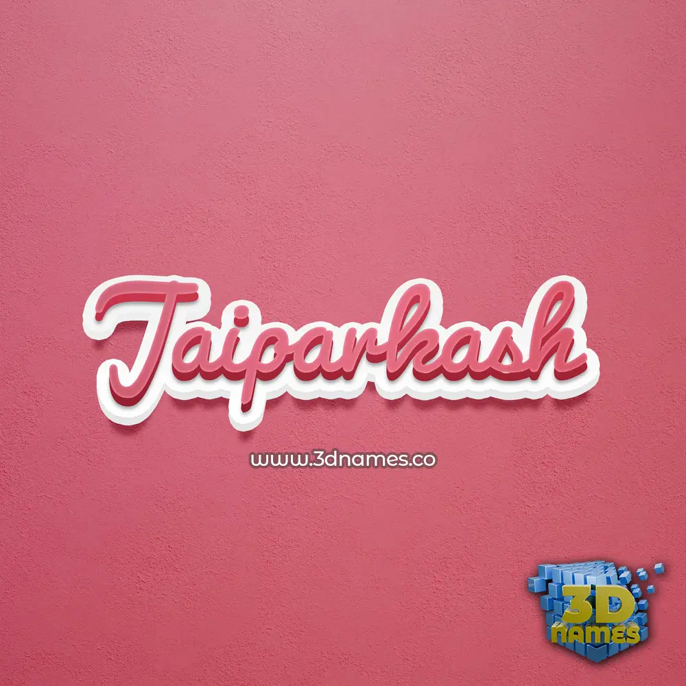 jaiparkash in Red Scribble style - 3D name wallpaper