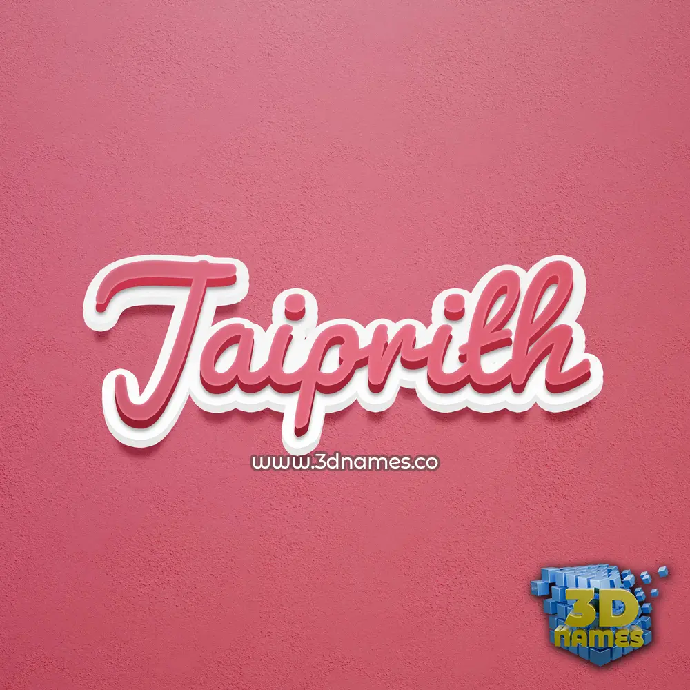 jaiprith in Red Scribble style - 3D name wallpaper