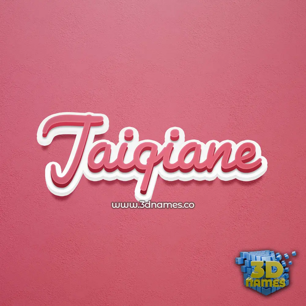 jaiqiane in Red Scribble style - 3D name wallpaper