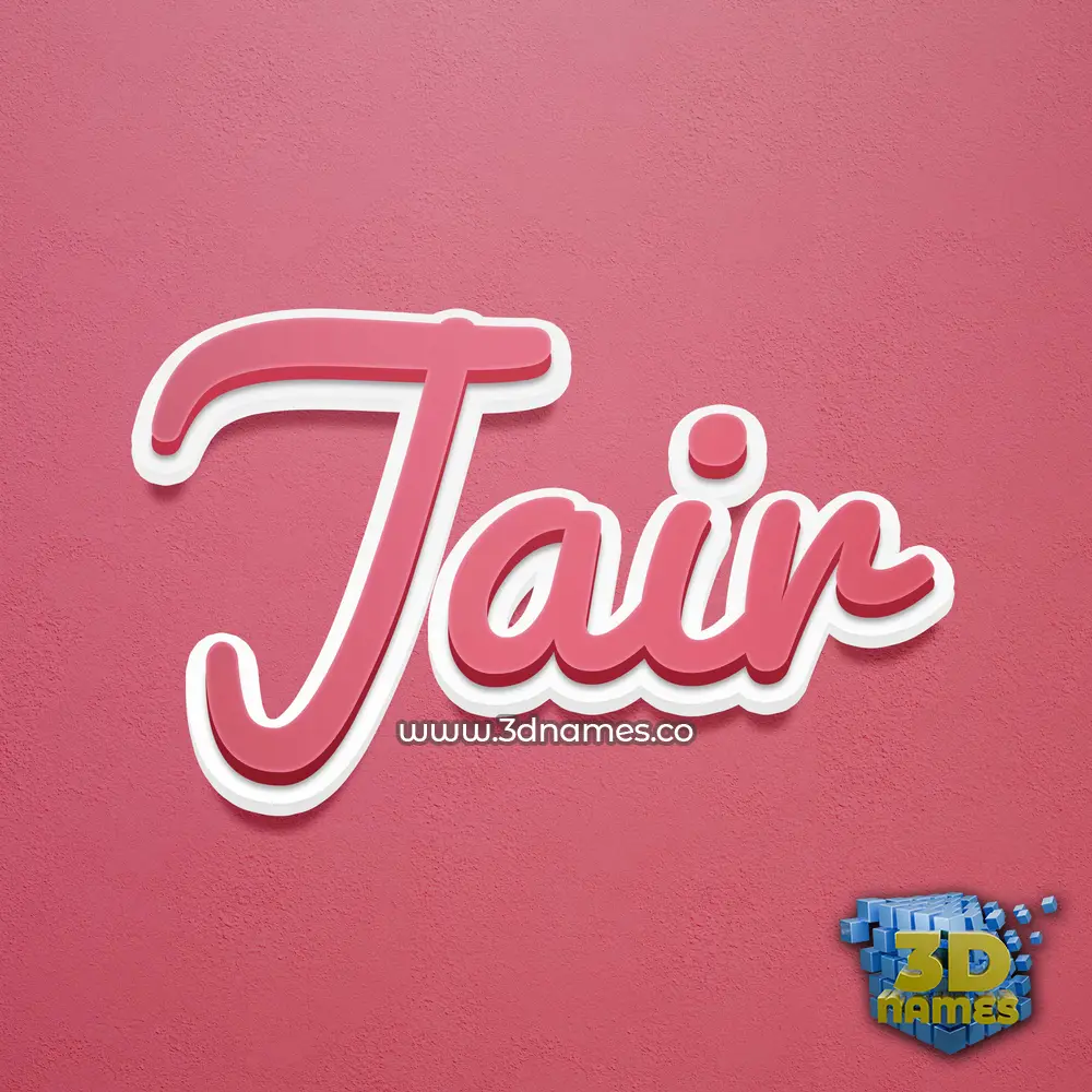 jair in Red Scribble style - 3D name wallpaper