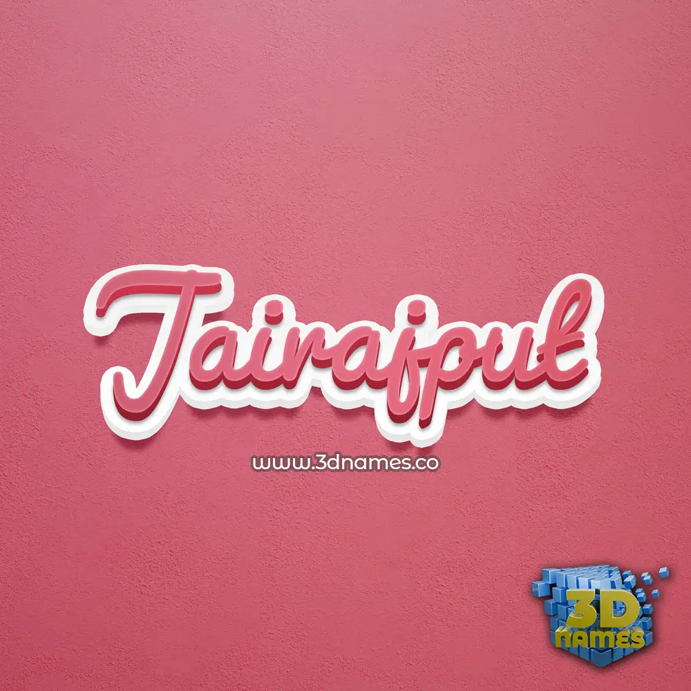 jairajput in Red Scribble style - 3D name wallpaper