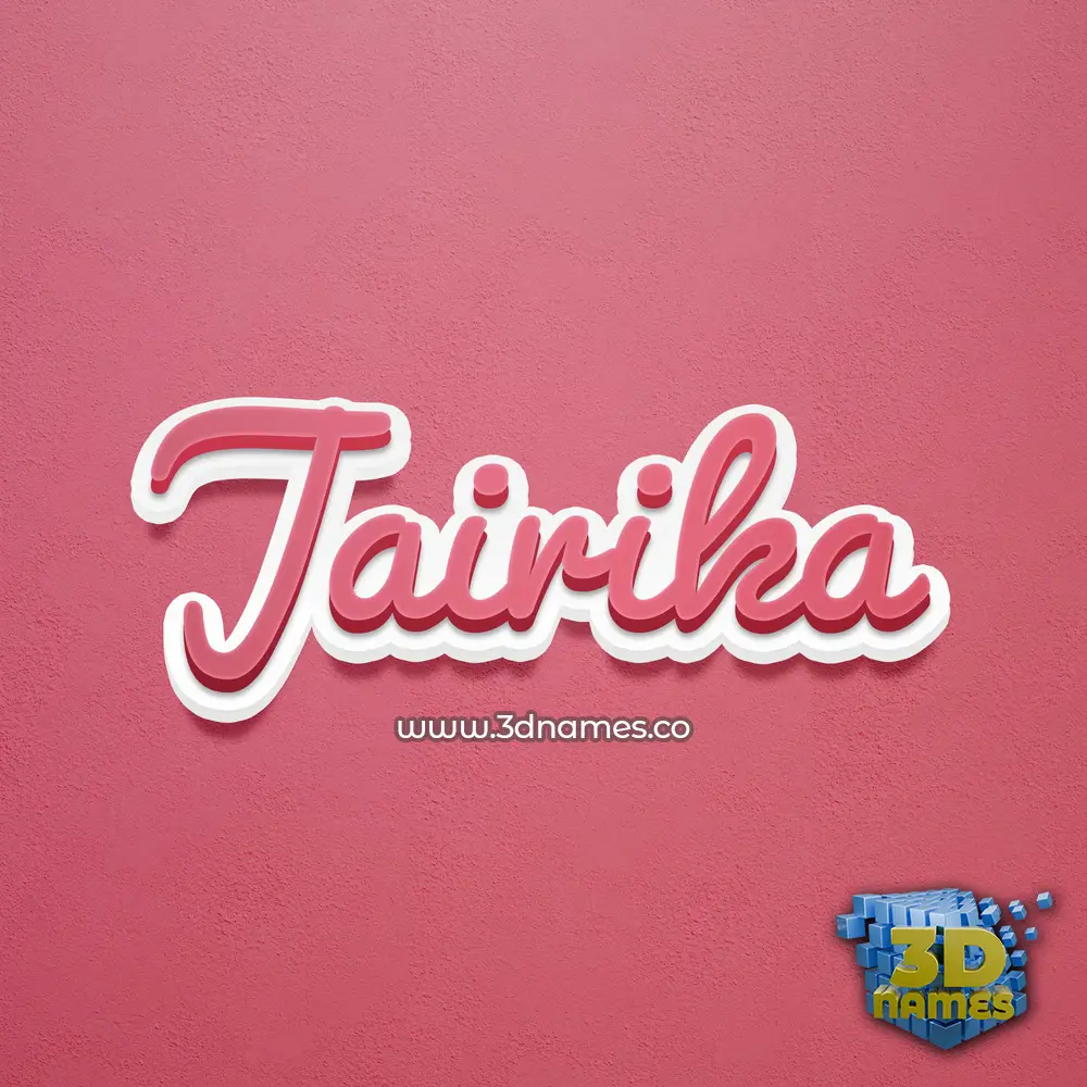 jairika in Red Scribble style - 3D name wallpaper