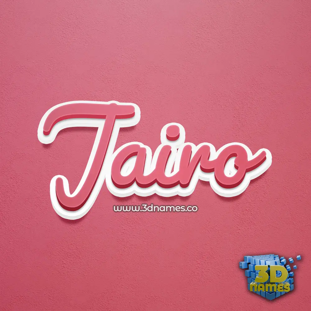 jairo in Red Scribble style - 3D name wallpaper