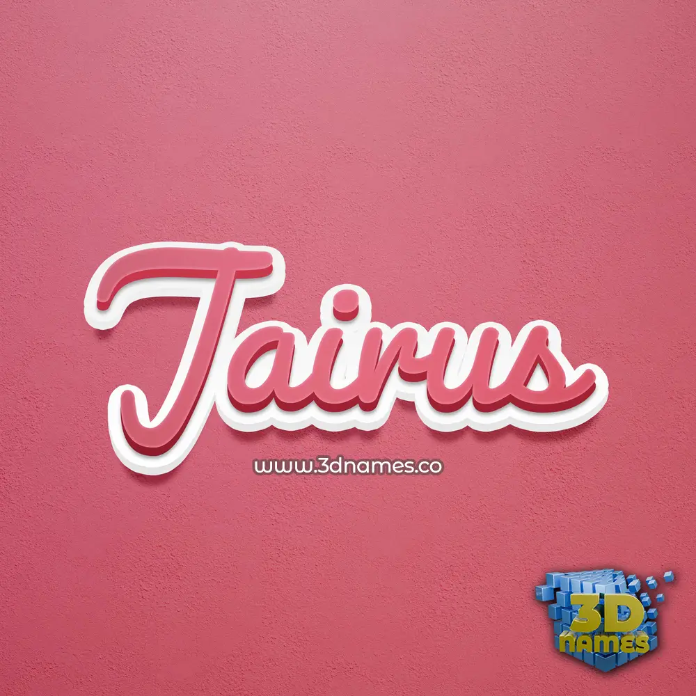 jairus in Red Scribble style - 3D name wallpaper