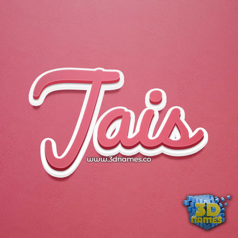 jais in Red Scribble style - 3D name wallpaper