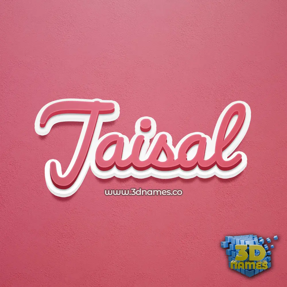 jaisal in Red Scribble style - 3D name wallpaper